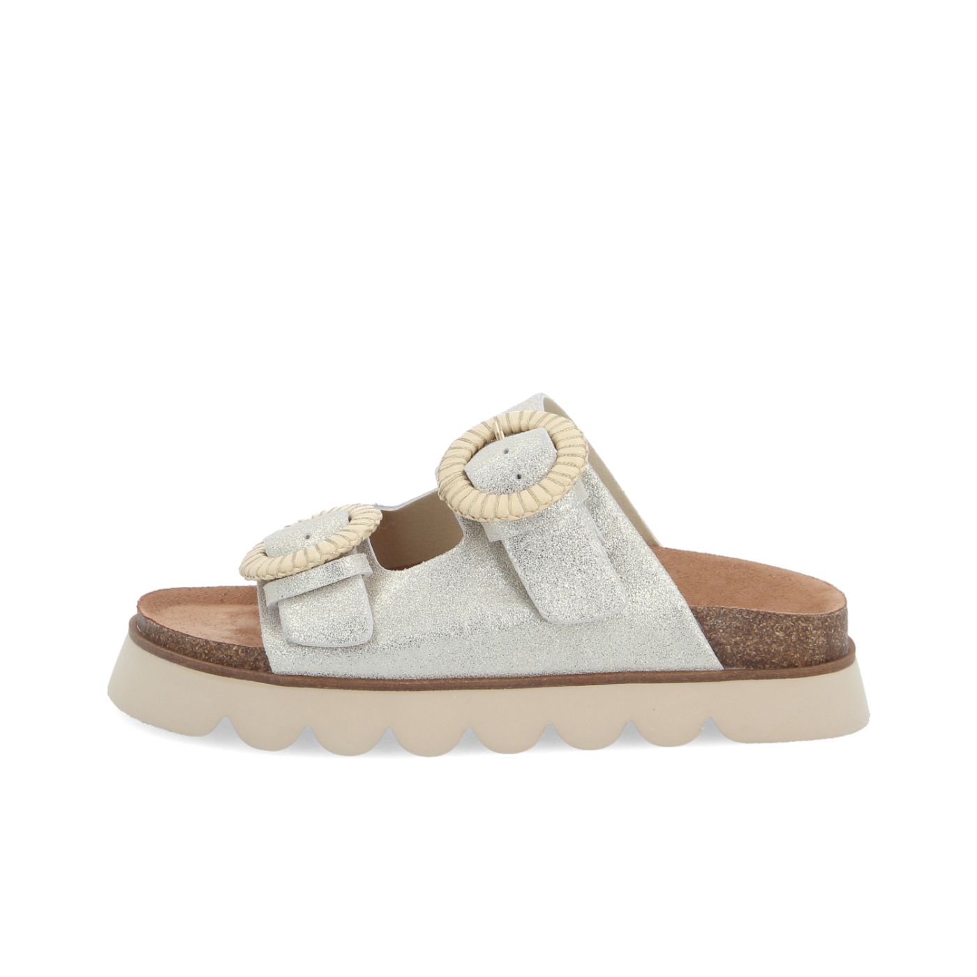 SANDY SLAP W - GLITTER SUEDE - OR